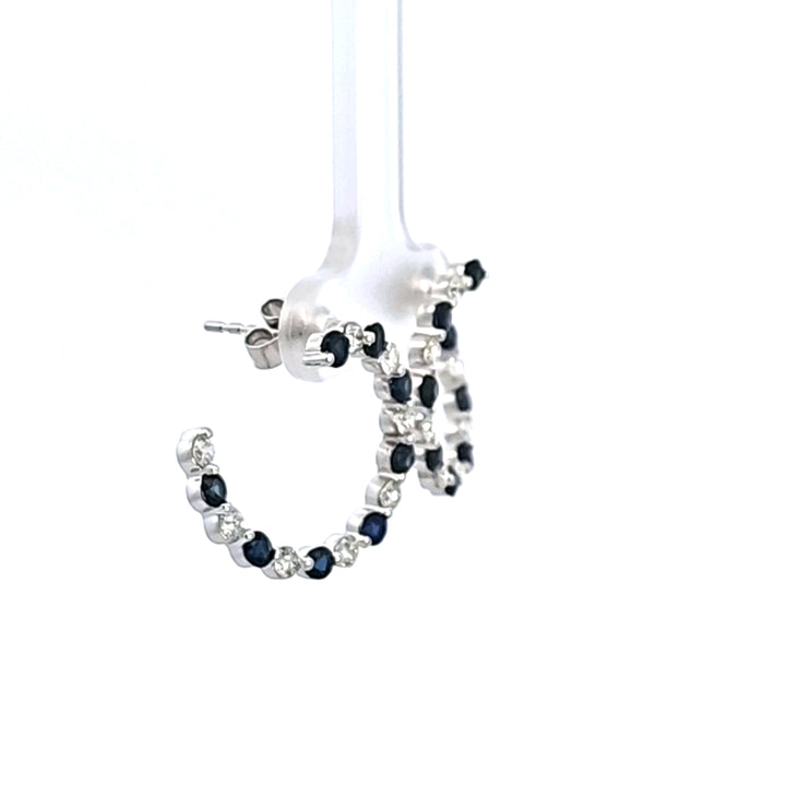 14KW Sapphire and Diamond Earrings