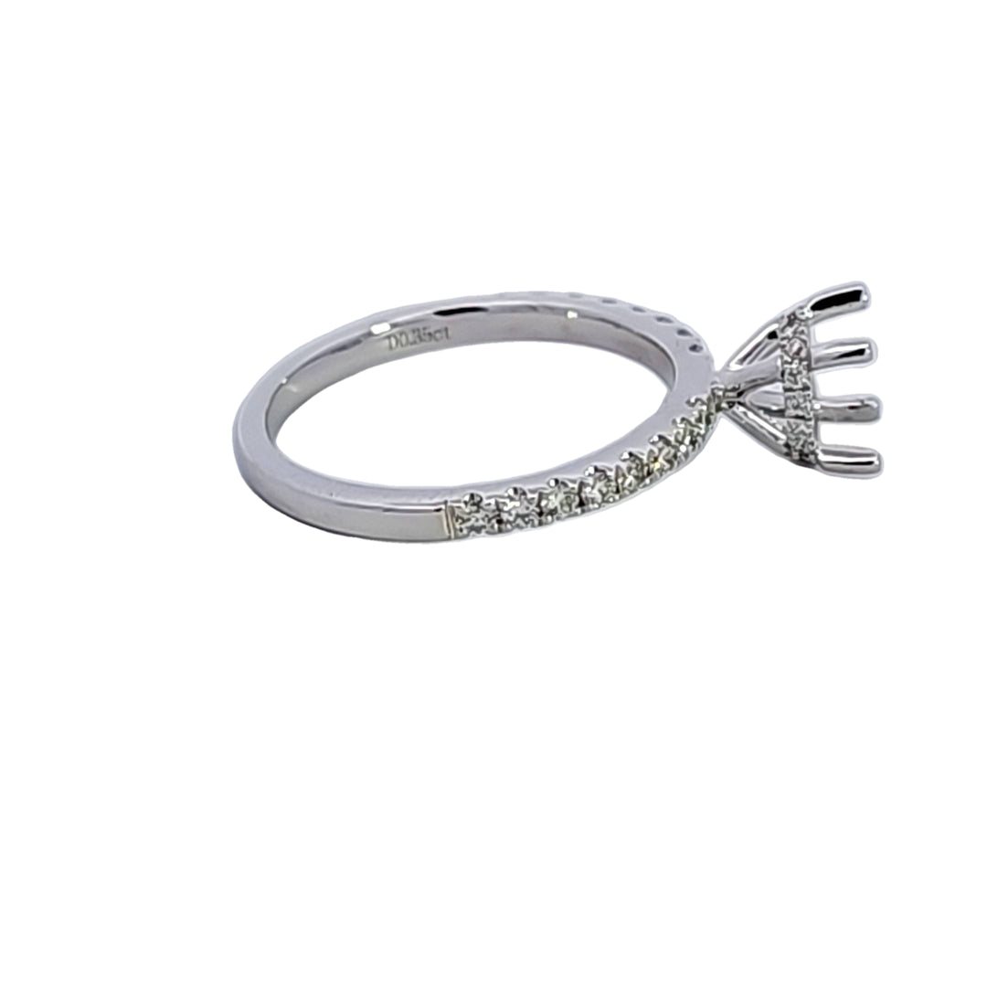 18KW Diamond Semi Mount Engagement Ring