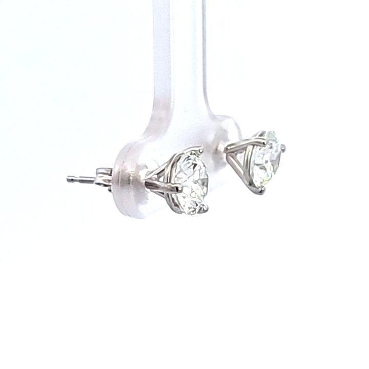 14KW 2 ctw Lab Created Diamond Stud Earrings