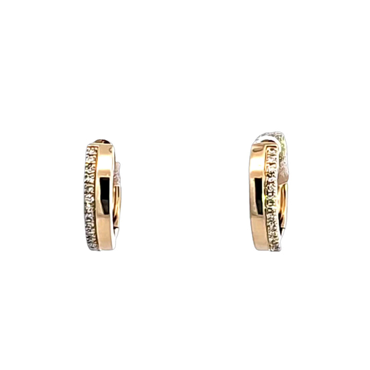 14KY Diamond Huggie Earrings
