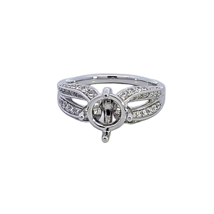18KW Diamond Semi Mount Engagement Ring
