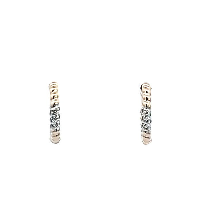 14KY Diamond Hoop Earrings