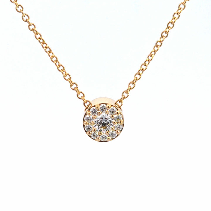 18KY Hearts On Fire Diamond Fulfillment Round Pendant
