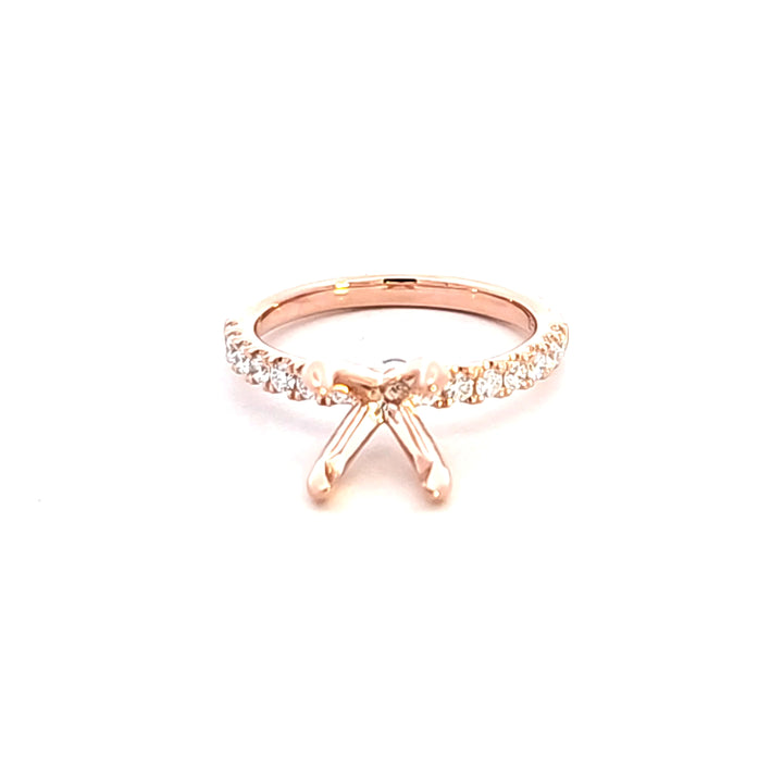 14KR Diamond Semi Mount Engagement Ring
