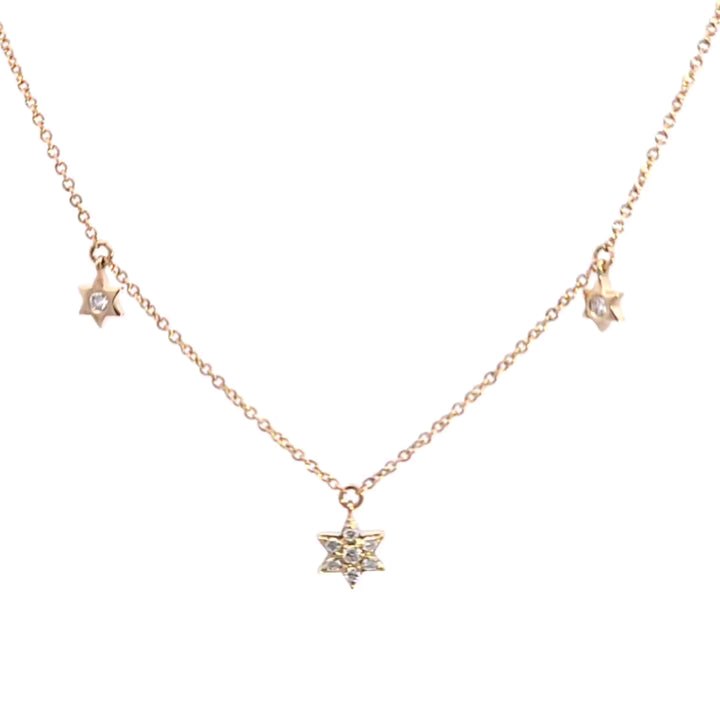 14KY Diamond Star Necklace