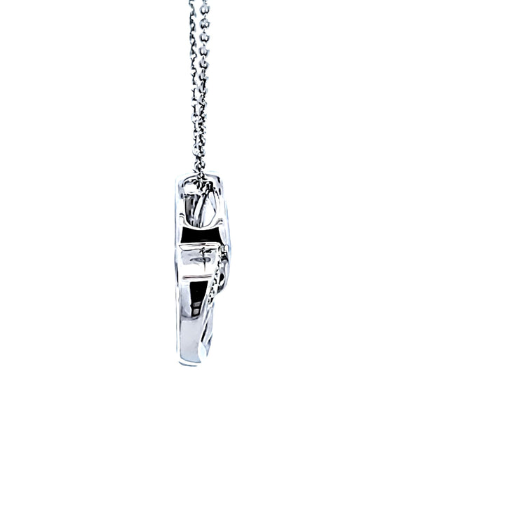 Sterling Silver Diamond Heart Pendant