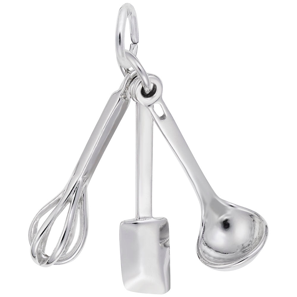 Sterling Silver Cooking Utensils Charm