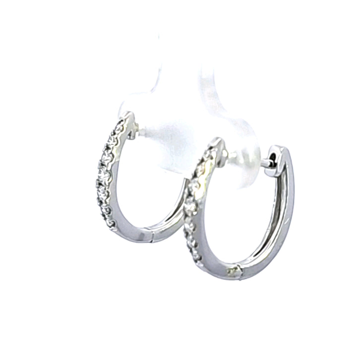 14KW Diamond Hoop Earrings