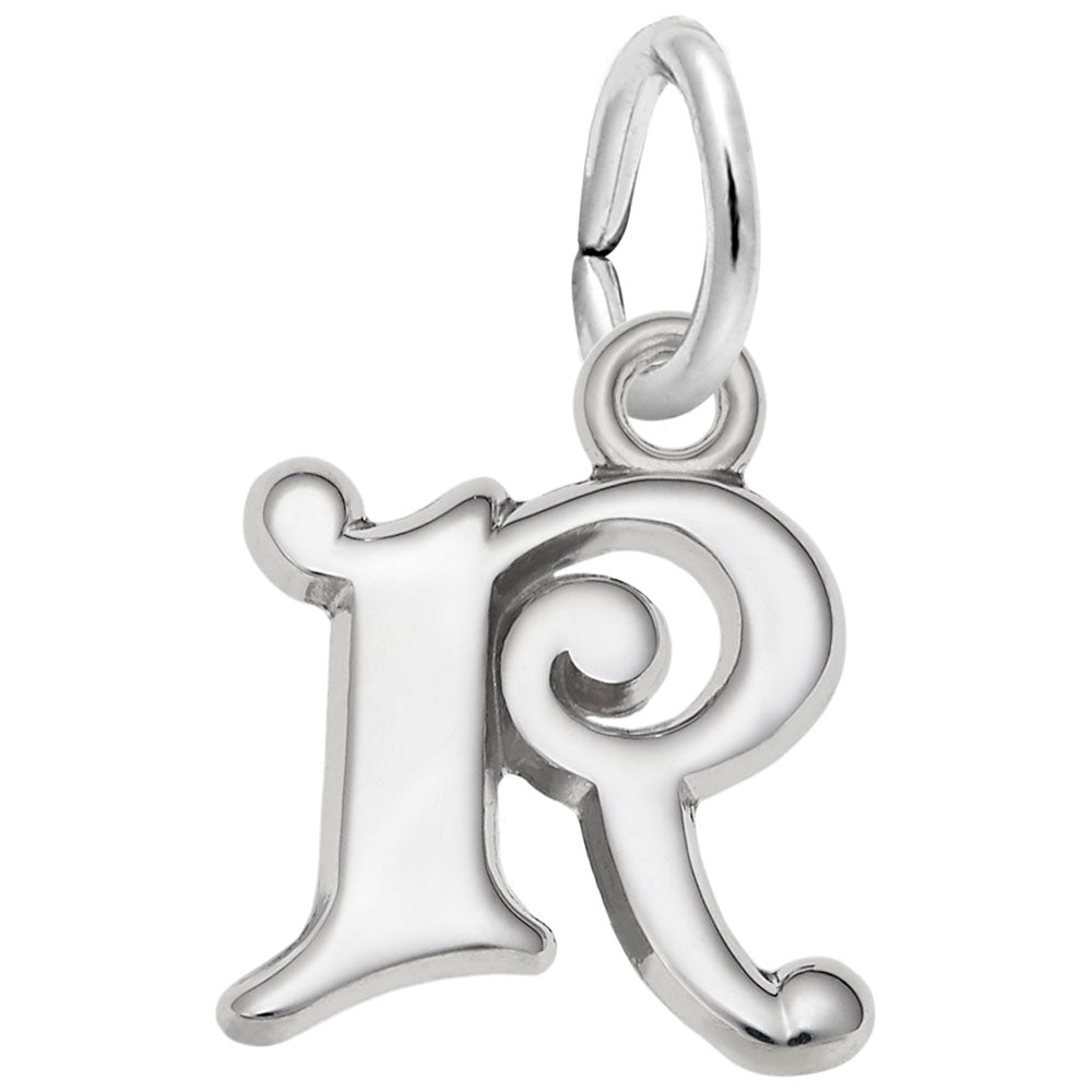 Sterling Silver Initial R Charm