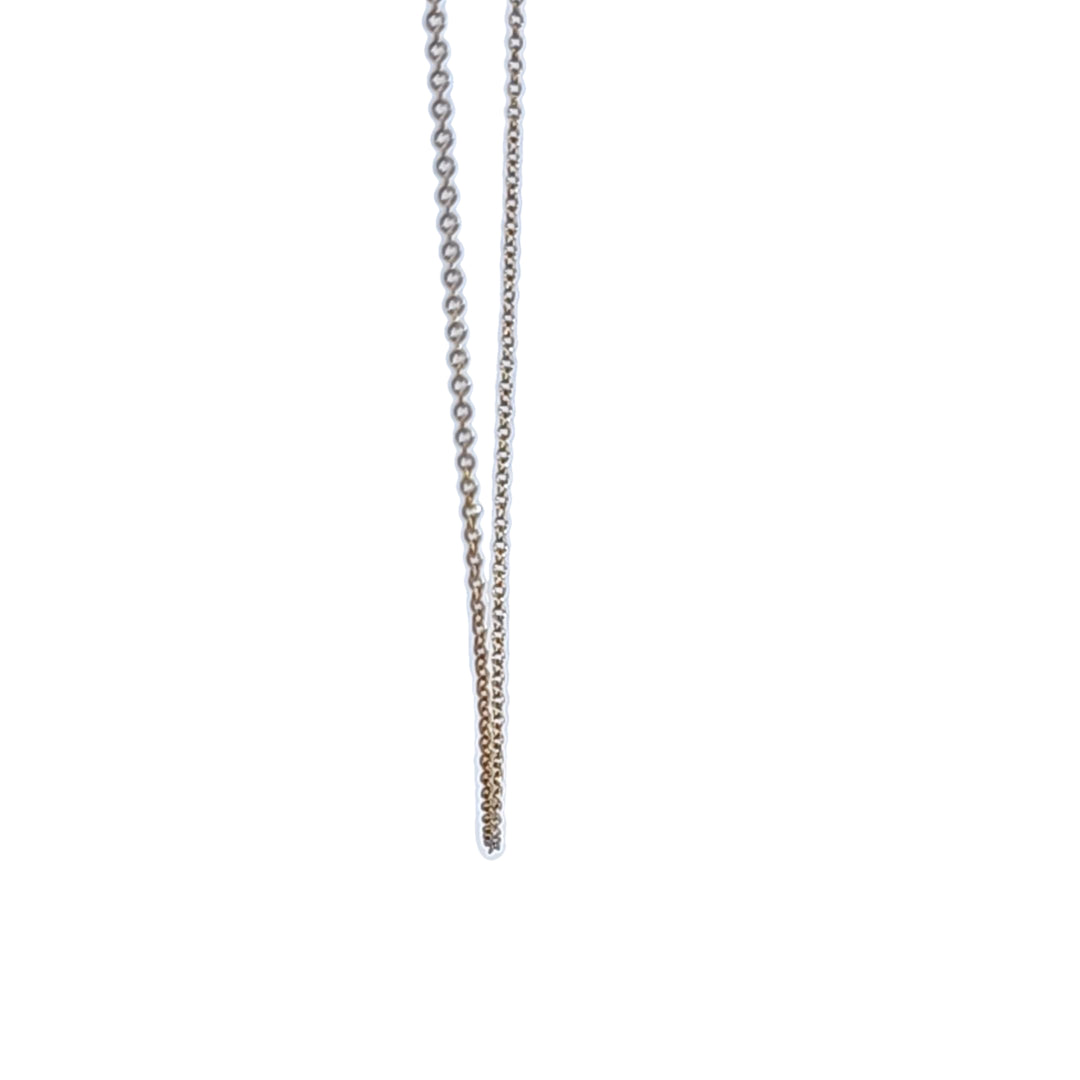 Sterling Silver and 18KY Gold Plated Cable Link Chain