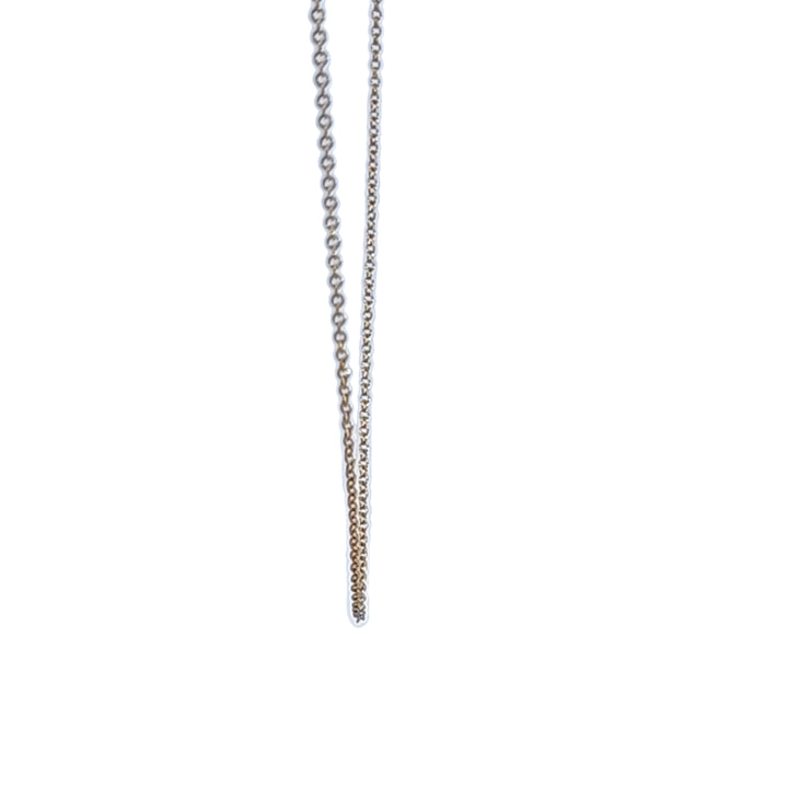 Sterling Silver and 18KY Gold Plated Cable Link Chain
