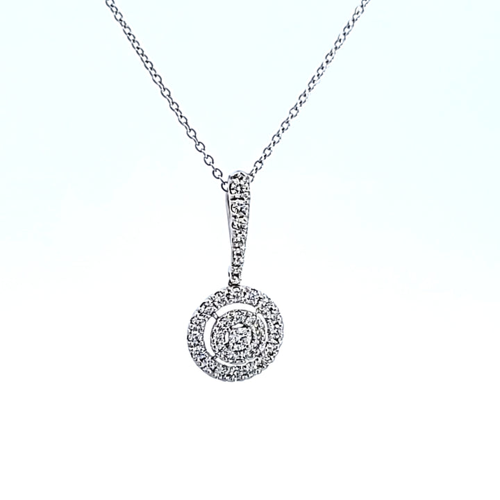 18K White Gold HOF "Captivation Drop" Diamond Pendant
