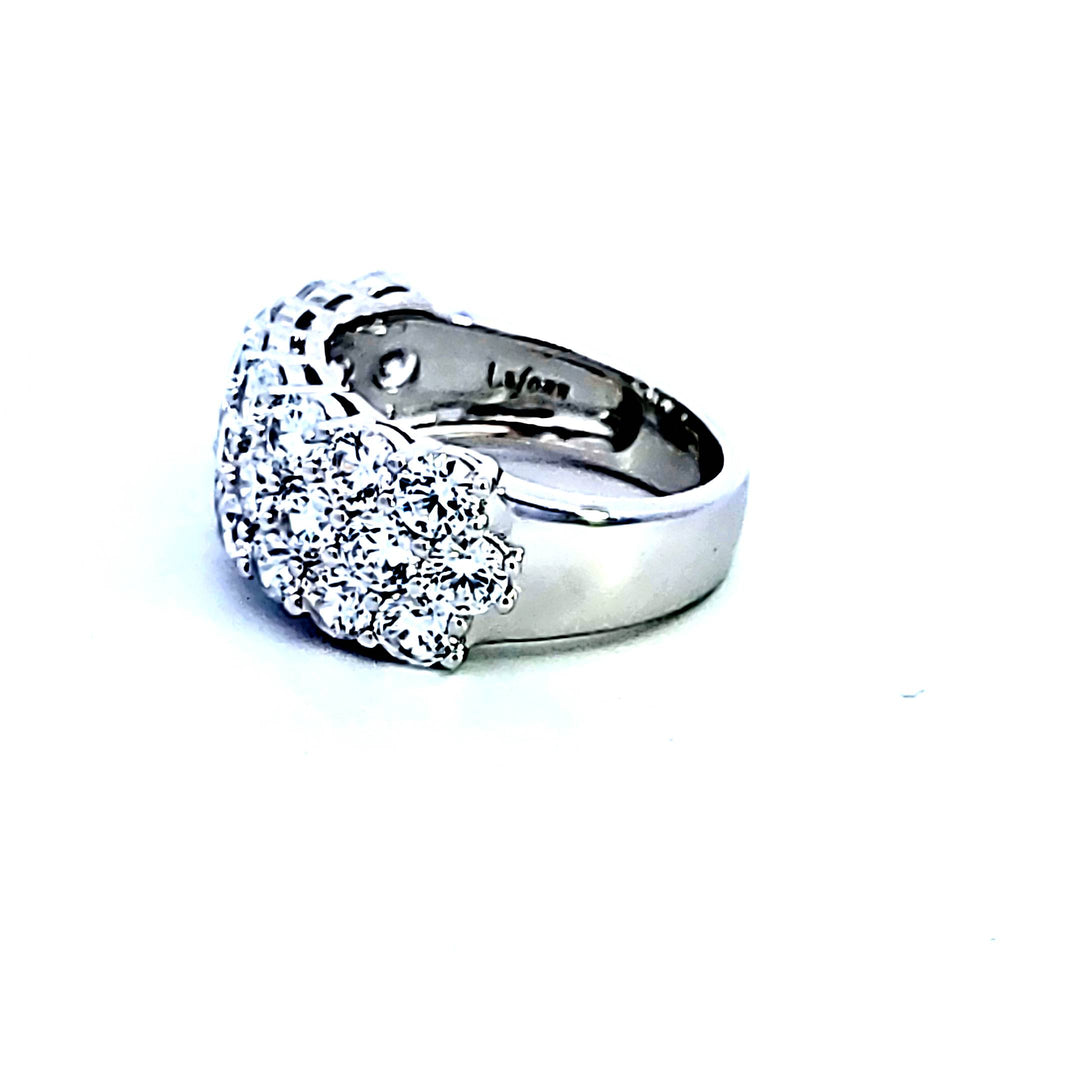 Sterling Silver Cubic Zirconia Wide Band