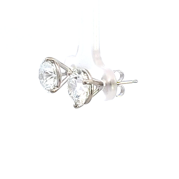 14KW 5.09 ctw Lab Created Diamond Stud Earrings