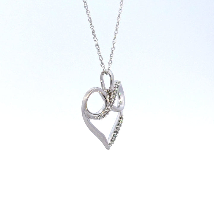 14KW Diamond Heart Pendant Necklace