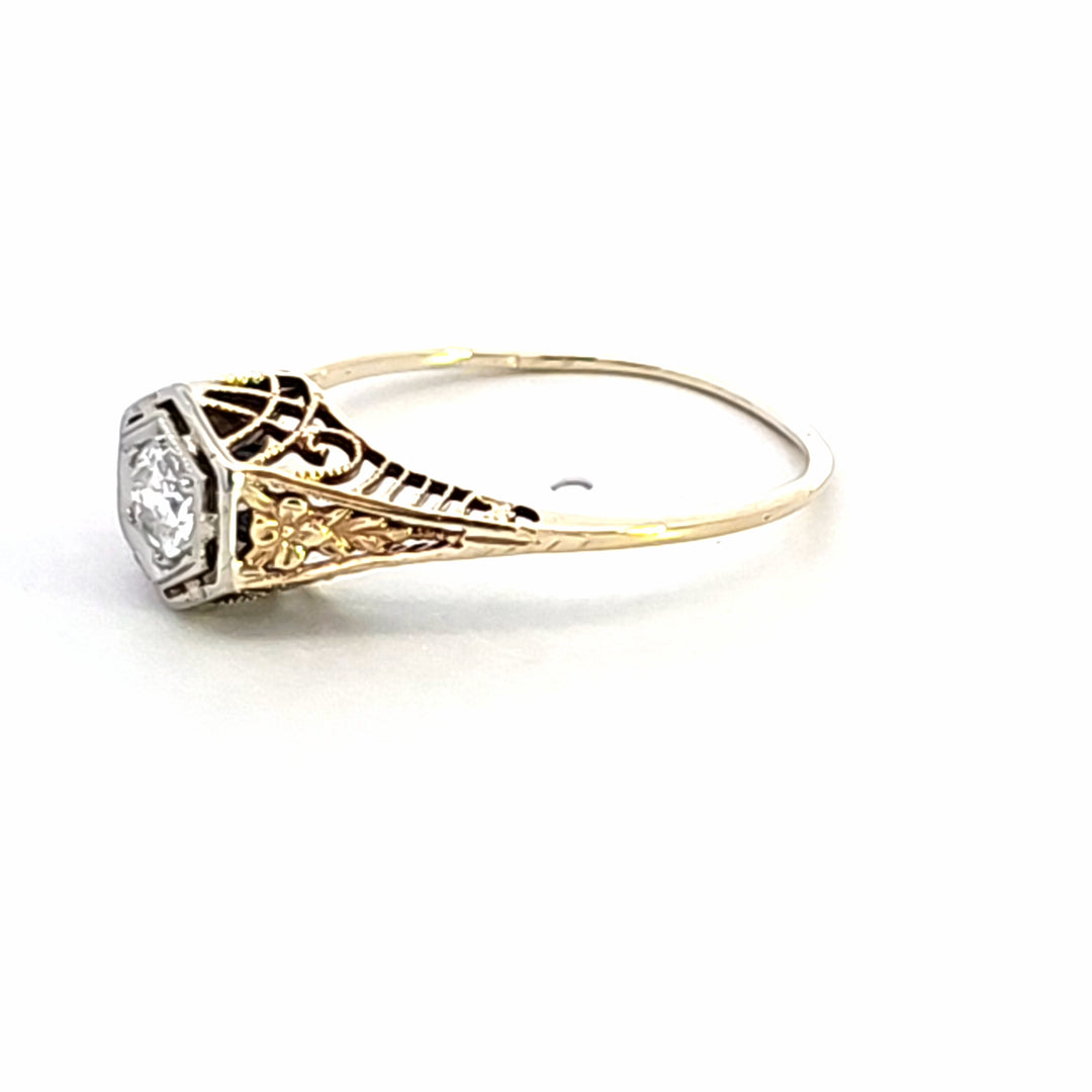 14KY Diamond Vintage Estate Ring
