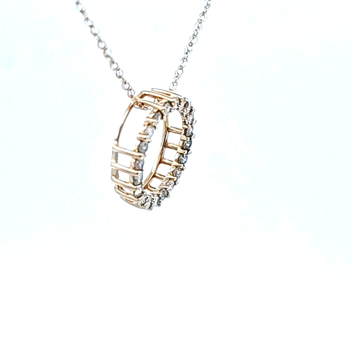 14KY Diamond Circle Pendant