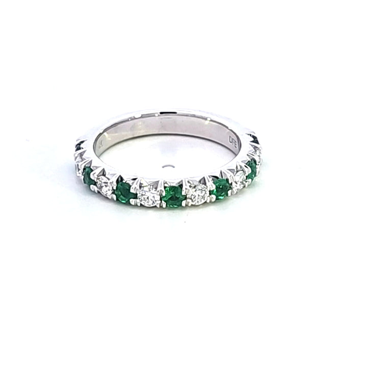 14KW Emerald and Diamond Ring