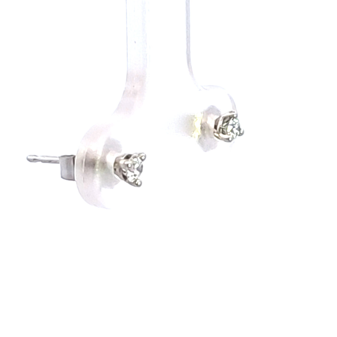 14KW 1/10 ctw Diamond Martini Stud Earrings