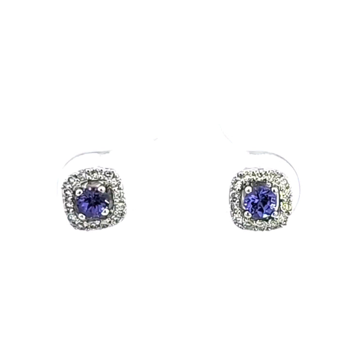 14KW Tanzanite and Diamond Earrings