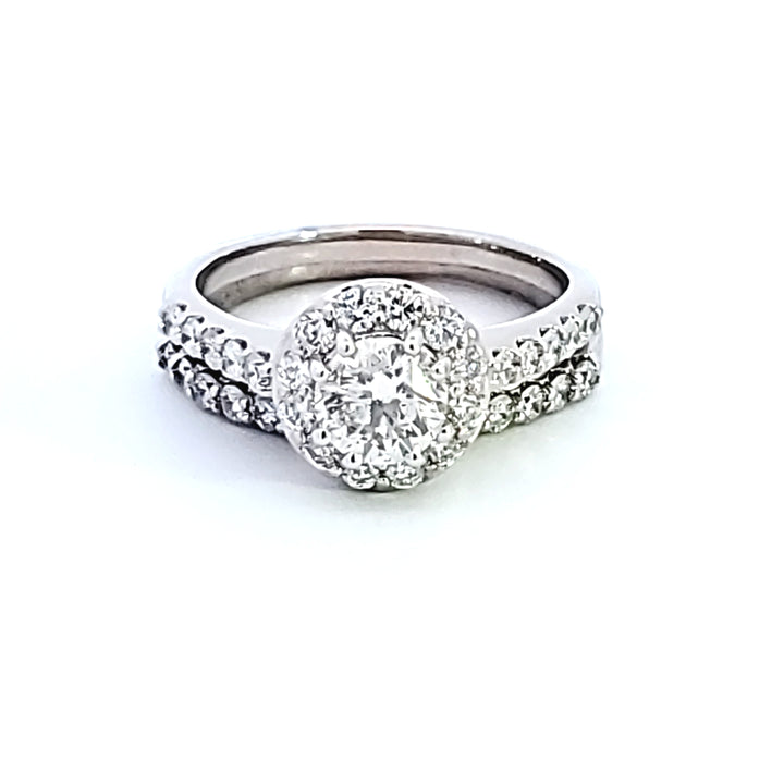 14KW Round Diamond Wedding Set