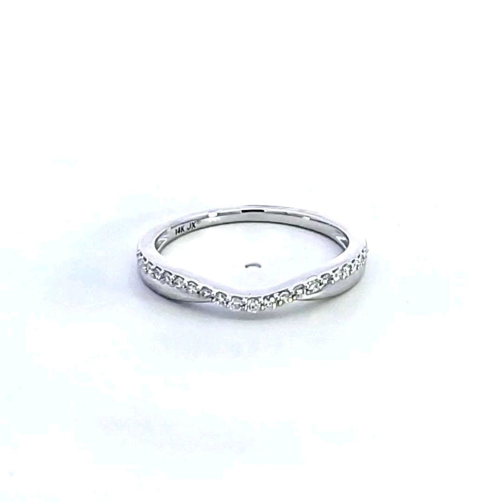 14KW Diamond Contour Wedding Band