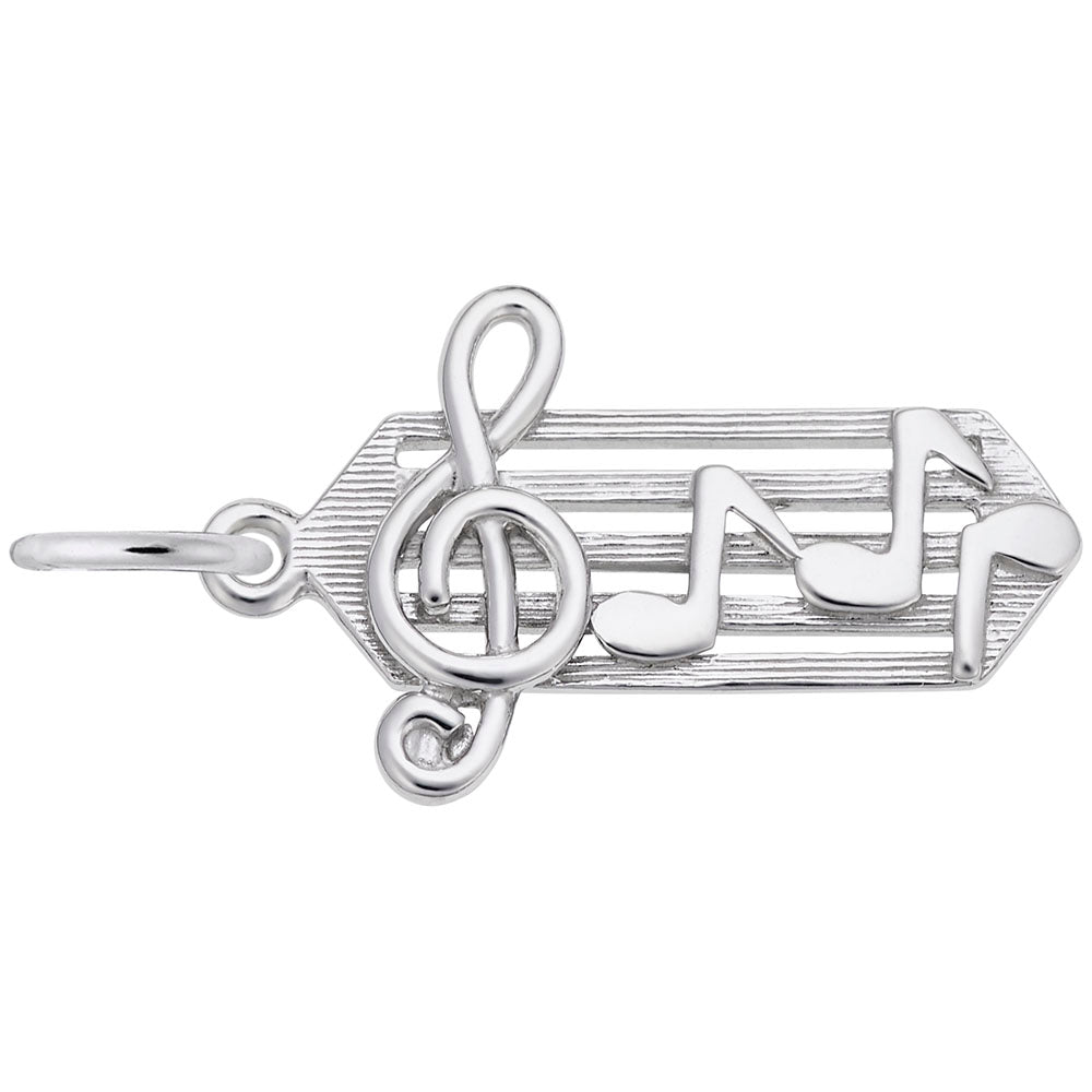 Sterling Silver Music Staff Charm