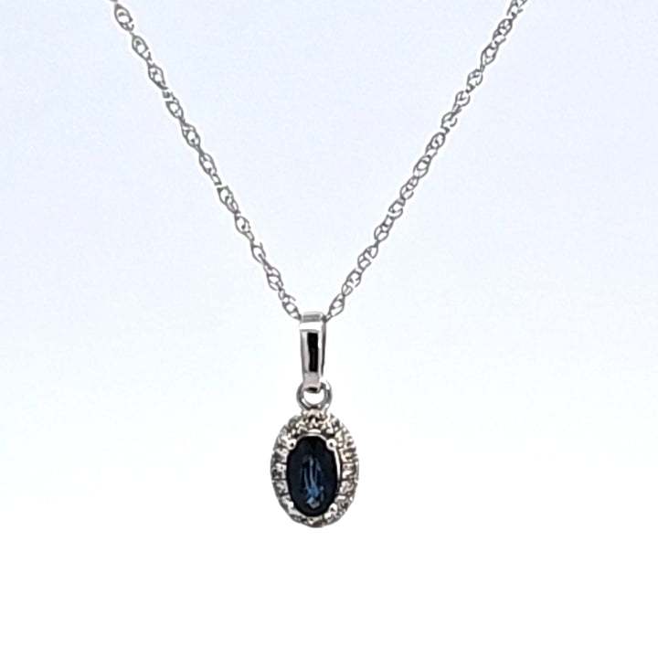 10KW Sapphire and Diamond Pendant