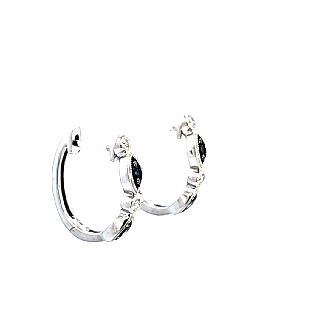 14KW Sapphire and Diamond Earrings