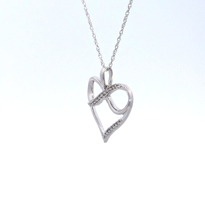 14KW Diamond Heart Pendant Necklace