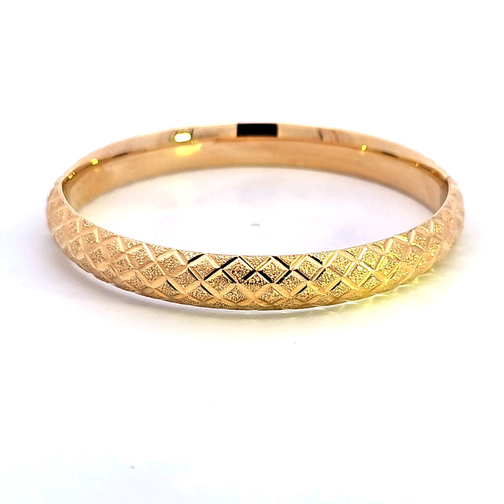 14KY Textured Estate Bangle