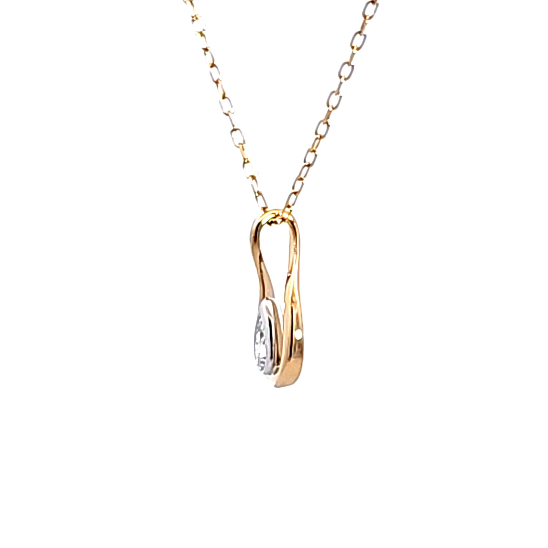 14KTT Diamond Pendant