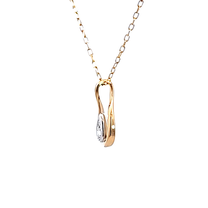 14KTT Diamond Pendant
