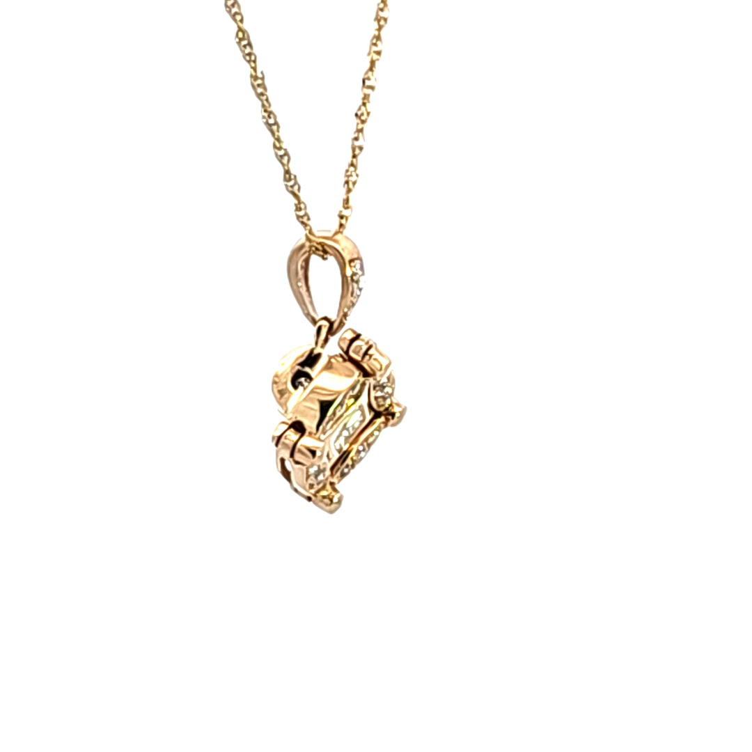 14KY Diamond Estate Pendant