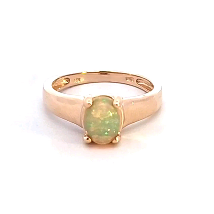 14KY Oval Opal Ring