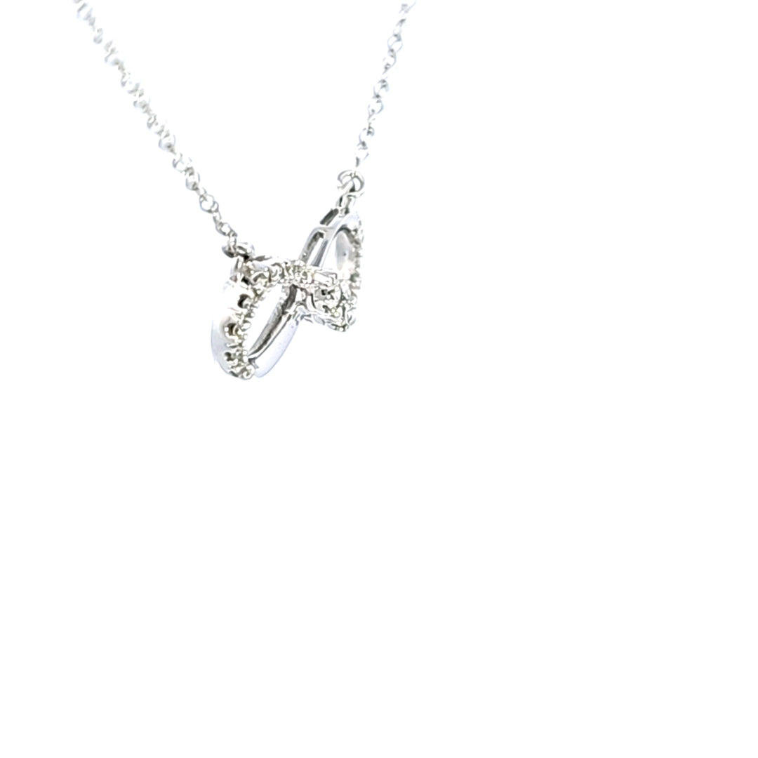 14KW Diamond Infinity Necklace