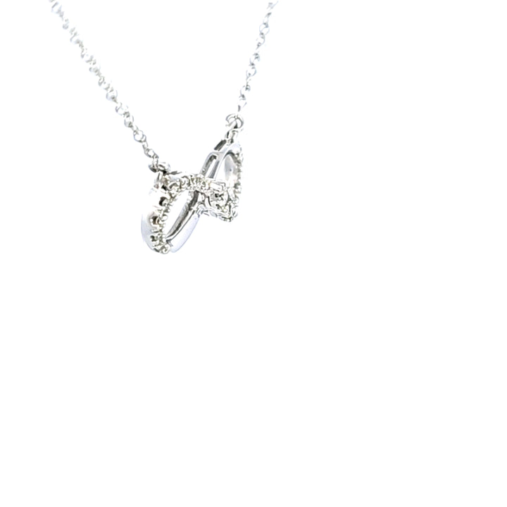 14KW Diamond Infinity Necklace