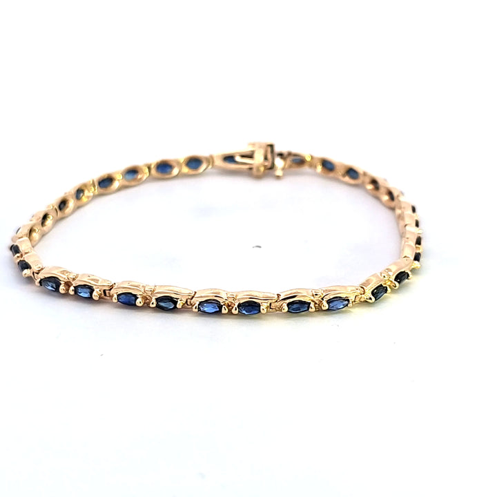 14KY Sapphire Estate Bracelet