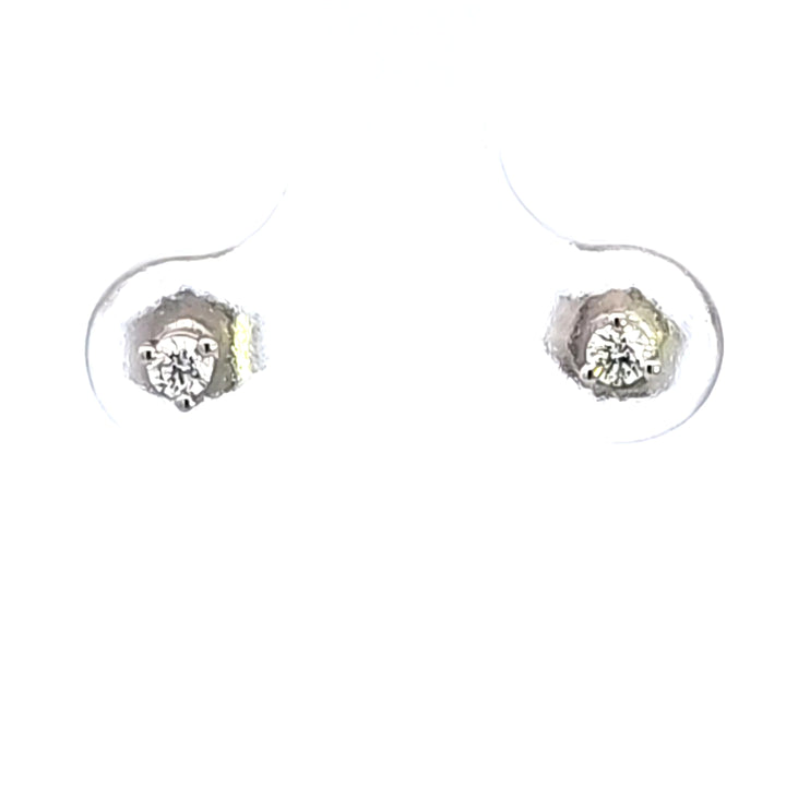 14KW 1/10 ctw Diamond Martini Stud Earrings