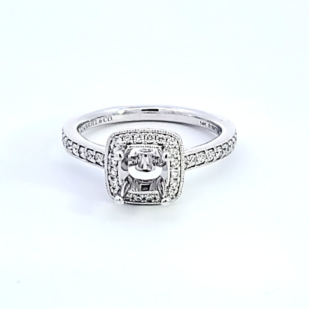 14KW Diamond Semi Mount Engagement Ring