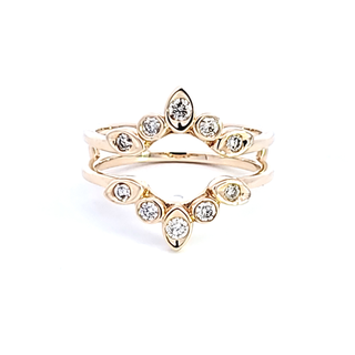 14KY Diamond Insert Wedding Band