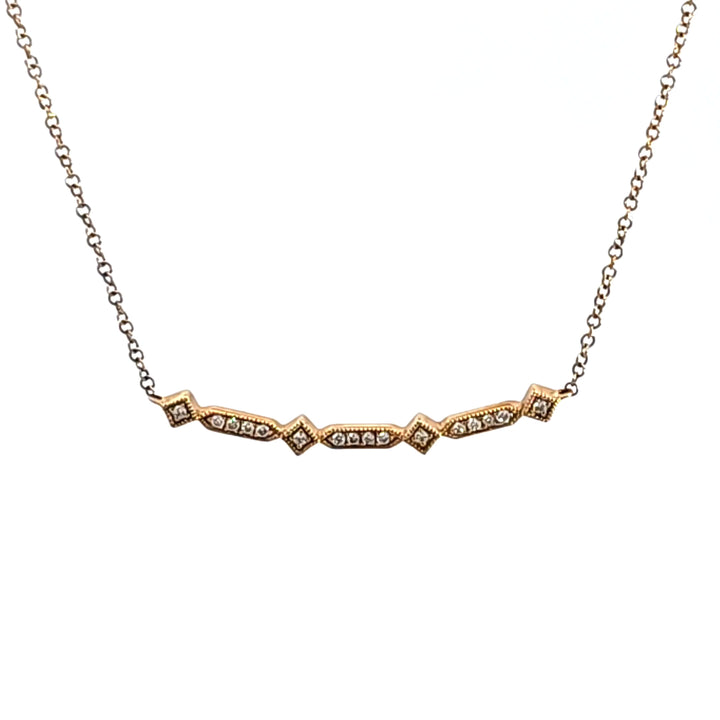 14KY Diamond Geometric Necklace