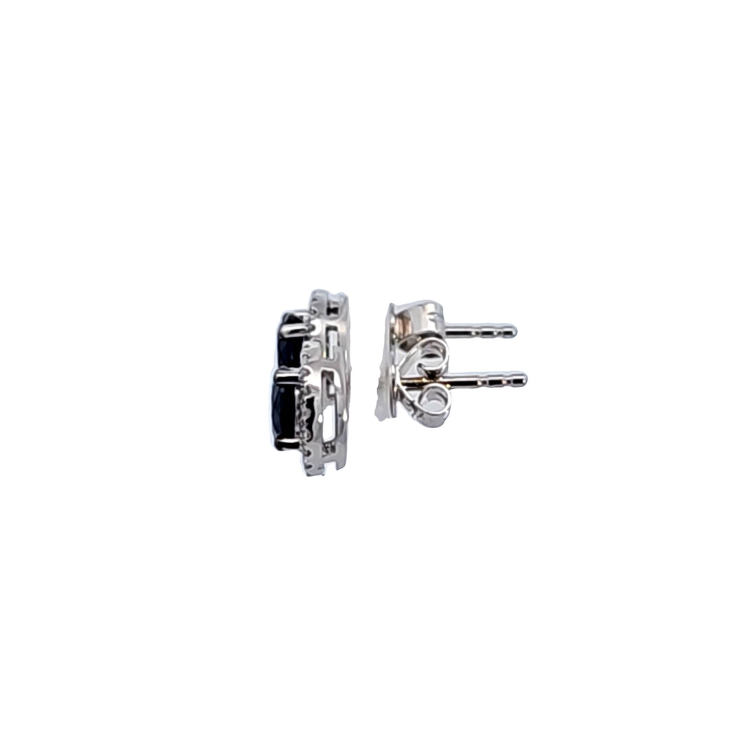 14KW Sapphire and Diamond Earrings