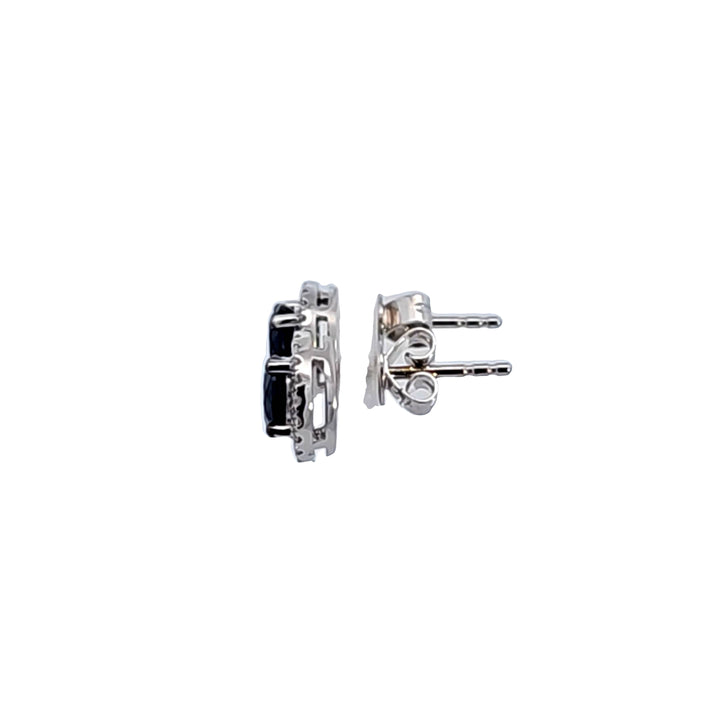 14KW Sapphire and Diamond Earrings