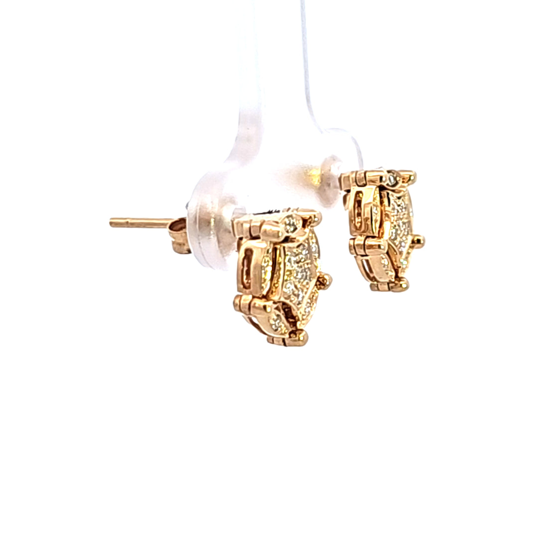 14KY Diamond Estate Earrings