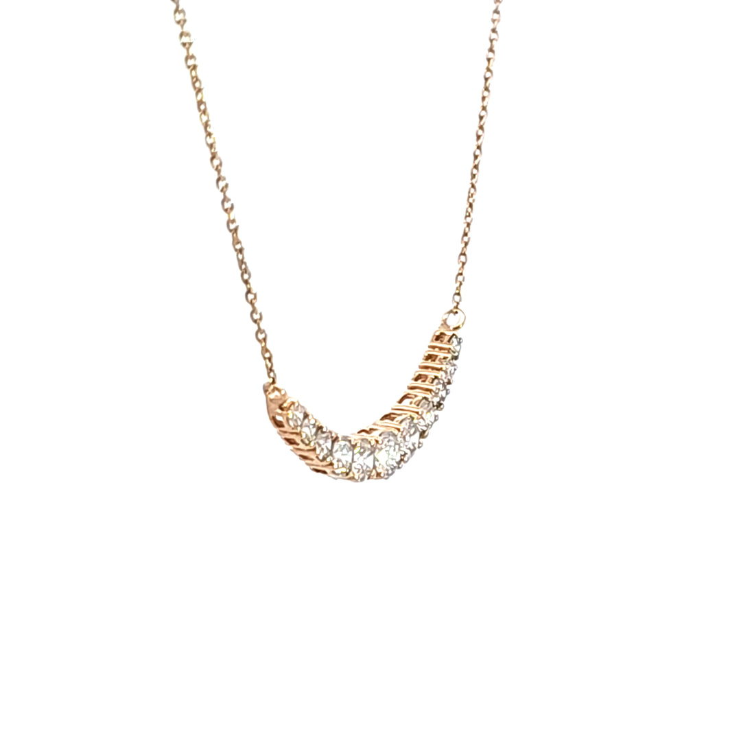 14KY Diamond Curve Necklace