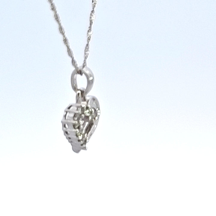 14KW Diamond Heart Pendant