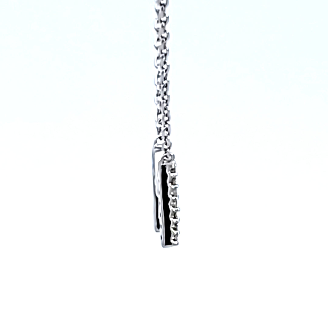 10KW Diamond Initial M Necklace