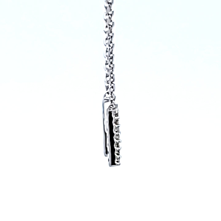 10KW Diamond Initial M Necklace