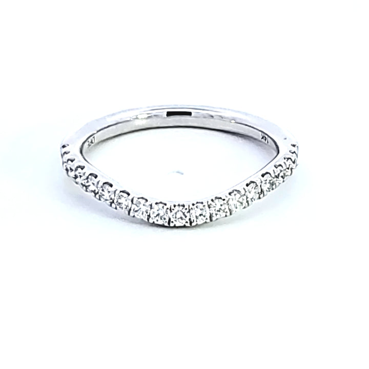 14KW Diamond Contour Wedding Band